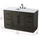 Chase 54 X 34 inch Chocolate Oak Bathroom Vanity Cabinet