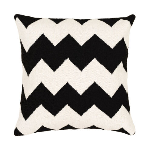 Shiprock 20 X 20 inch Black/Cream Pillow Cover