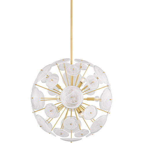 Tamara 9 Light 30 inch Aged Brass Chandelier Ceiling Light