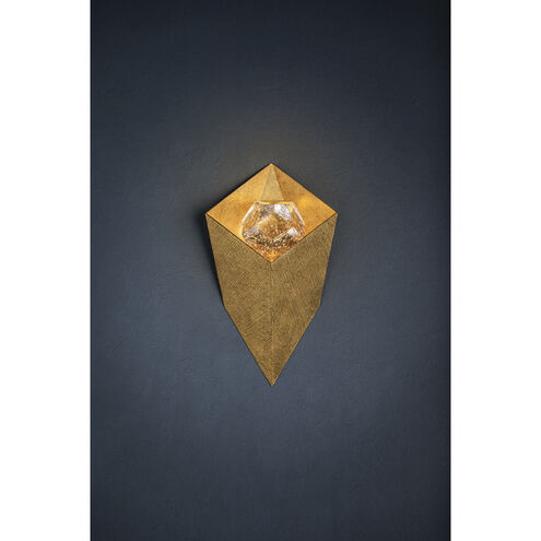 Conch LED 10 inch Vintage Gold Leaf Wall Sconce Wall Light