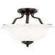 Emmons 2 Light 13 inch Bronze Semi-Flush Mount Ceiling Light