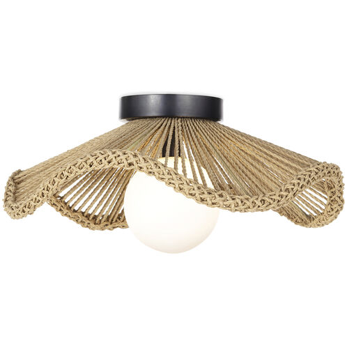 Provence Cafe LED 15 inch Natural Flush Mount Ceiling Light