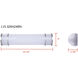 Madison LED 24.75 inch Brushed Nickel Vanity Light Wall Light