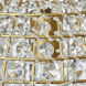 Crystal 1 Light 12.5 inch Antique Gold Orb Pendant Ceiling Light