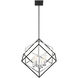 Dexter 4 Light 25 inch Matte Black with Polished Chrome Accents Pendant Ceiling Light