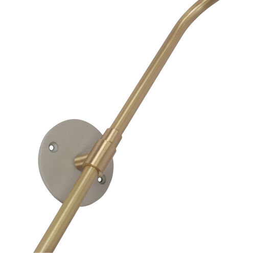 Browne 1 Light 17 inch Matte Brass and Siemens Grey Wall Sconce Wall Light, Small