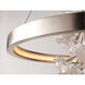 Jasmine LED 44 inch Silver Leaf Pendant Ceiling Light, Circular Frame