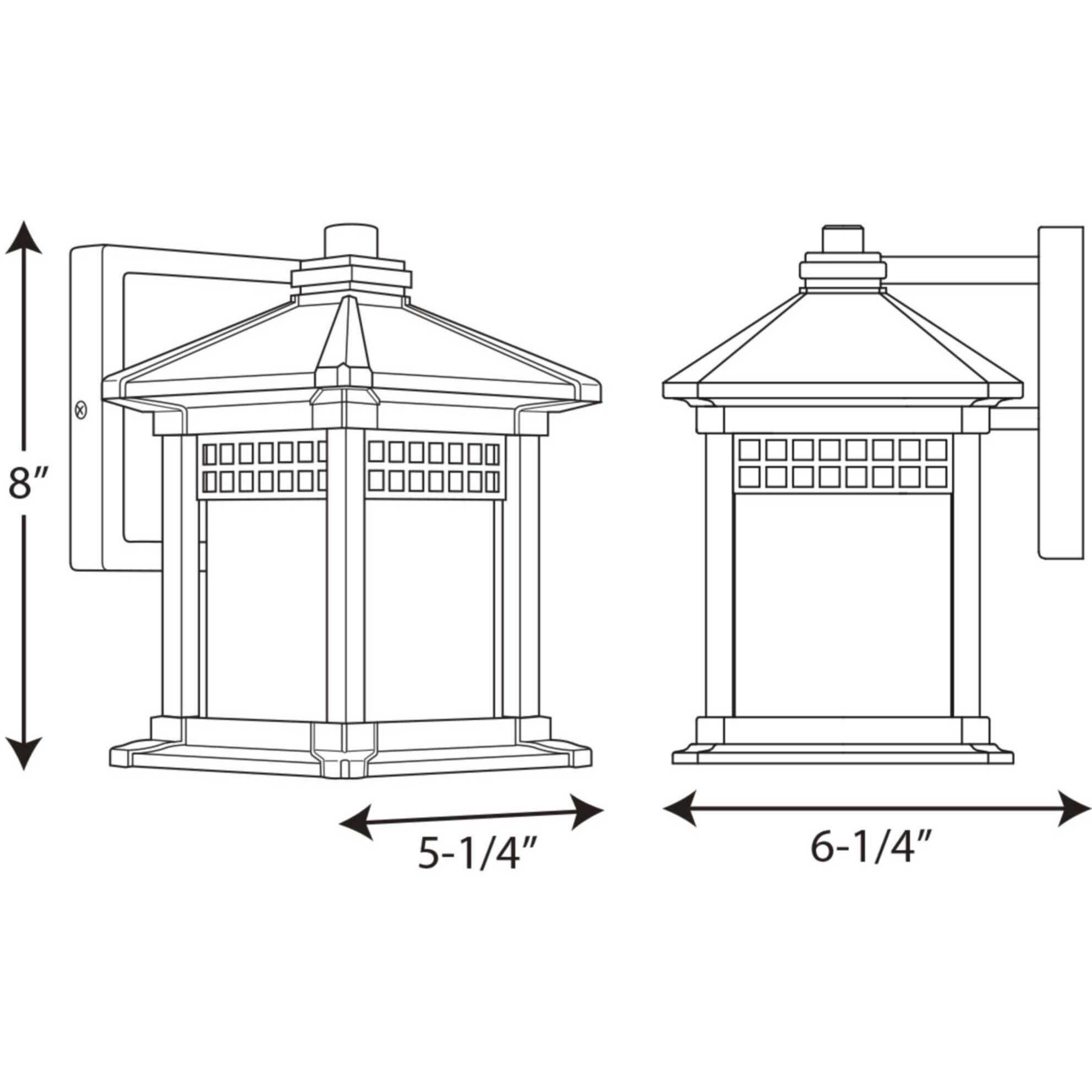 Merit 1 Light 8 inch Textured Black Outdoor Wall Lantern