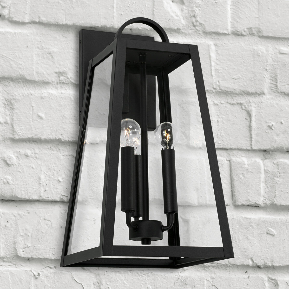 Leighton 3 Light 19.5 inch Black Outdoor Wall Lantern