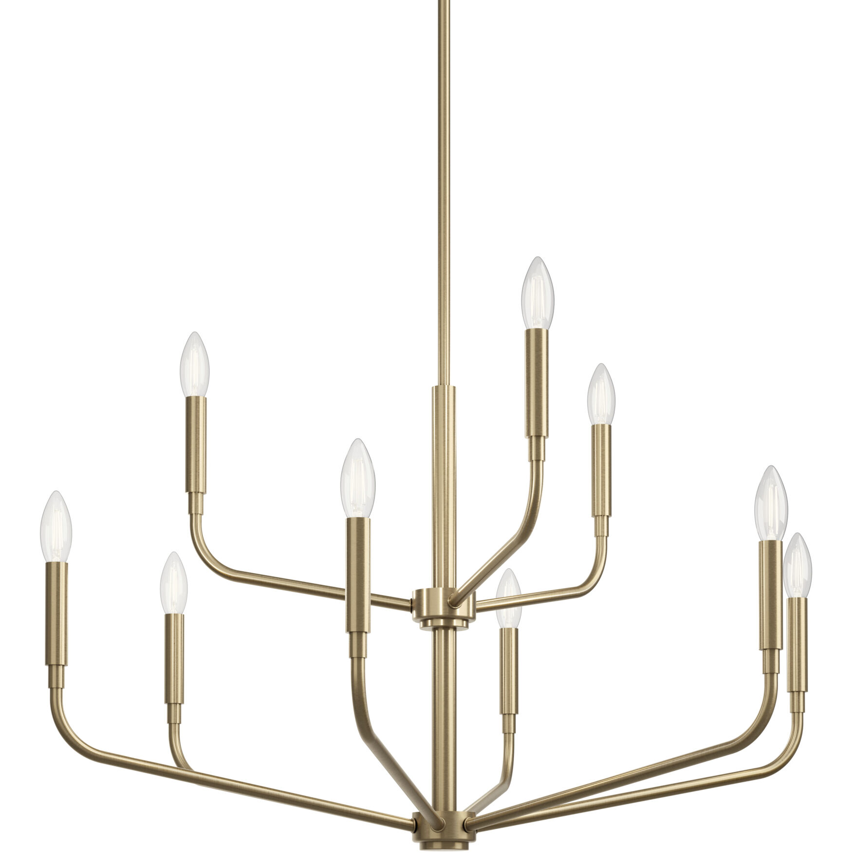 Madden 9 Light Champagne Bronze Chandelier Ceiling Light, 2 Tier