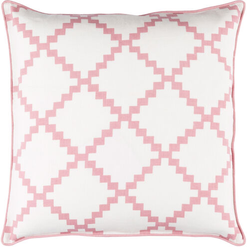Parsons 20 inch Rose, White Pillow Kit