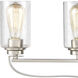 Market Square 4 Light 28 inch Brushed Nickel Vanity Light Wall Light