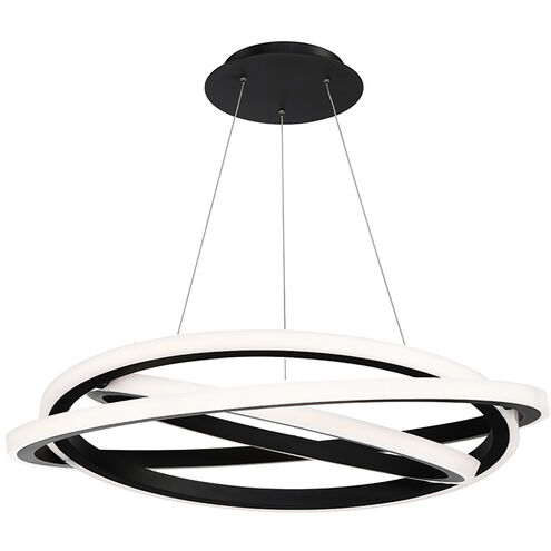 Veloce LED 38 inch Black Chandelier Ceiling Light in 38in.