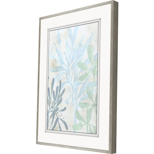 Swaying Seagrass Blue and Green and White Framed Art