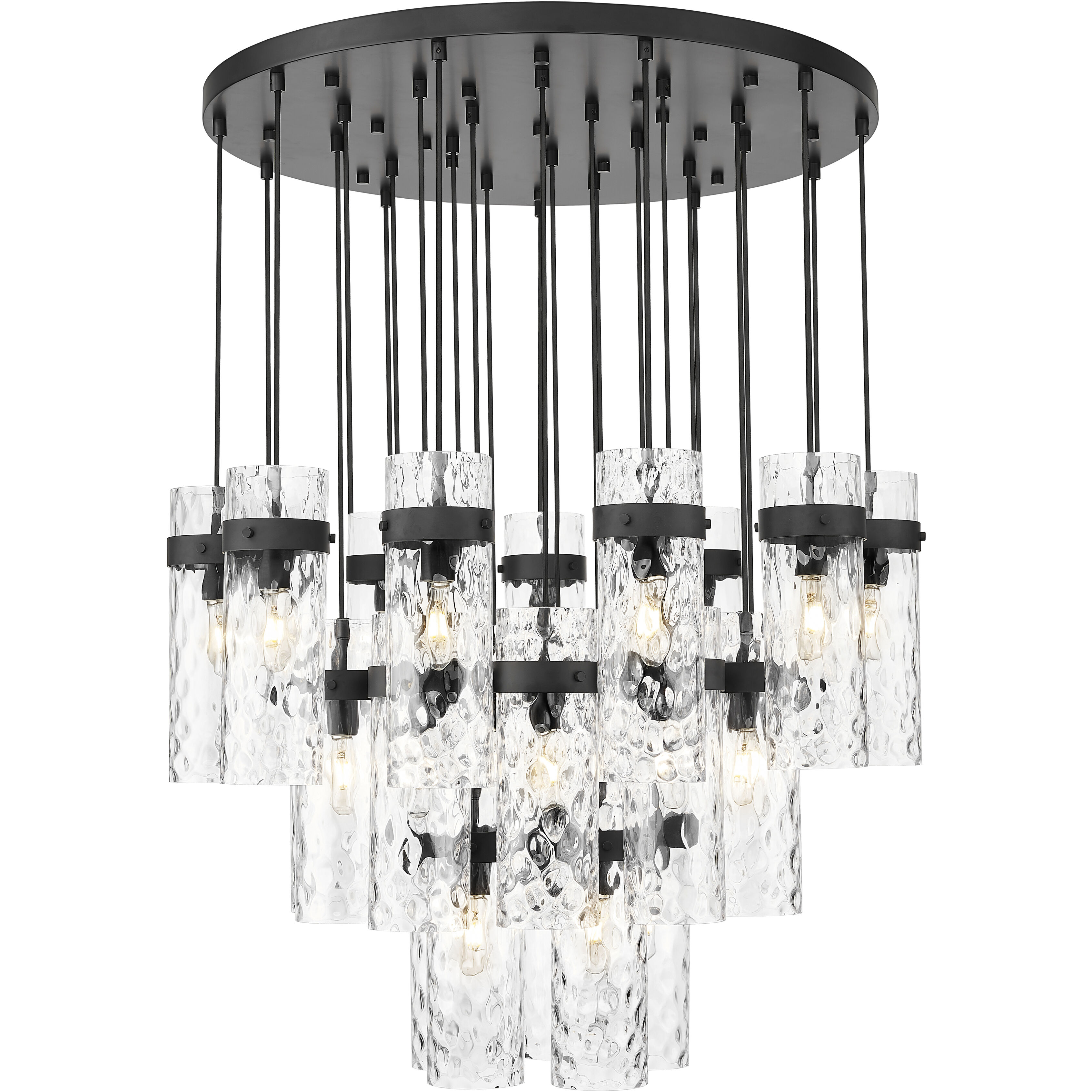 Fontaine 27 Light 39.5 inch Matte Black Chandelier Ceiling Light