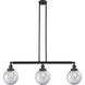 Franklin Restoration Large Beacon LED 41 inch Matte Black Island Light Ceiling Light in Clear Glass, Franklin Restoration