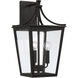 Adair 3 Light 19.25 inch Black Outdoor Wall Lantern