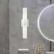 Aero 2 Light 5 inch White with Brushed Nickel Accent Vanity Sconce Wall Light