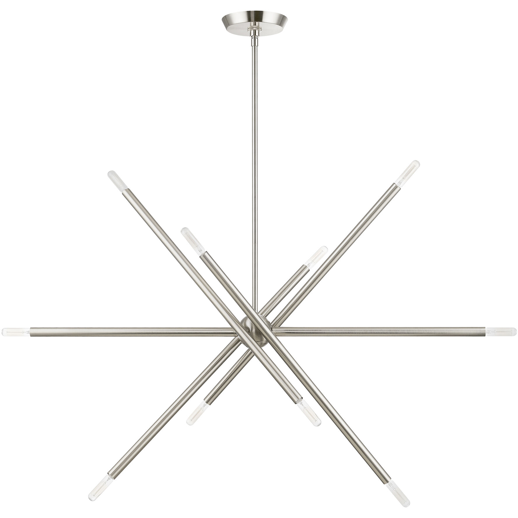 Soho Linear Chandelier Ceiling Light in Brushed Nickel