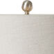 Vercana 28 inch 150.00 watt Smoked Mercury Glass with Brushed Nickel Table lamps Portable Light, Set of 2