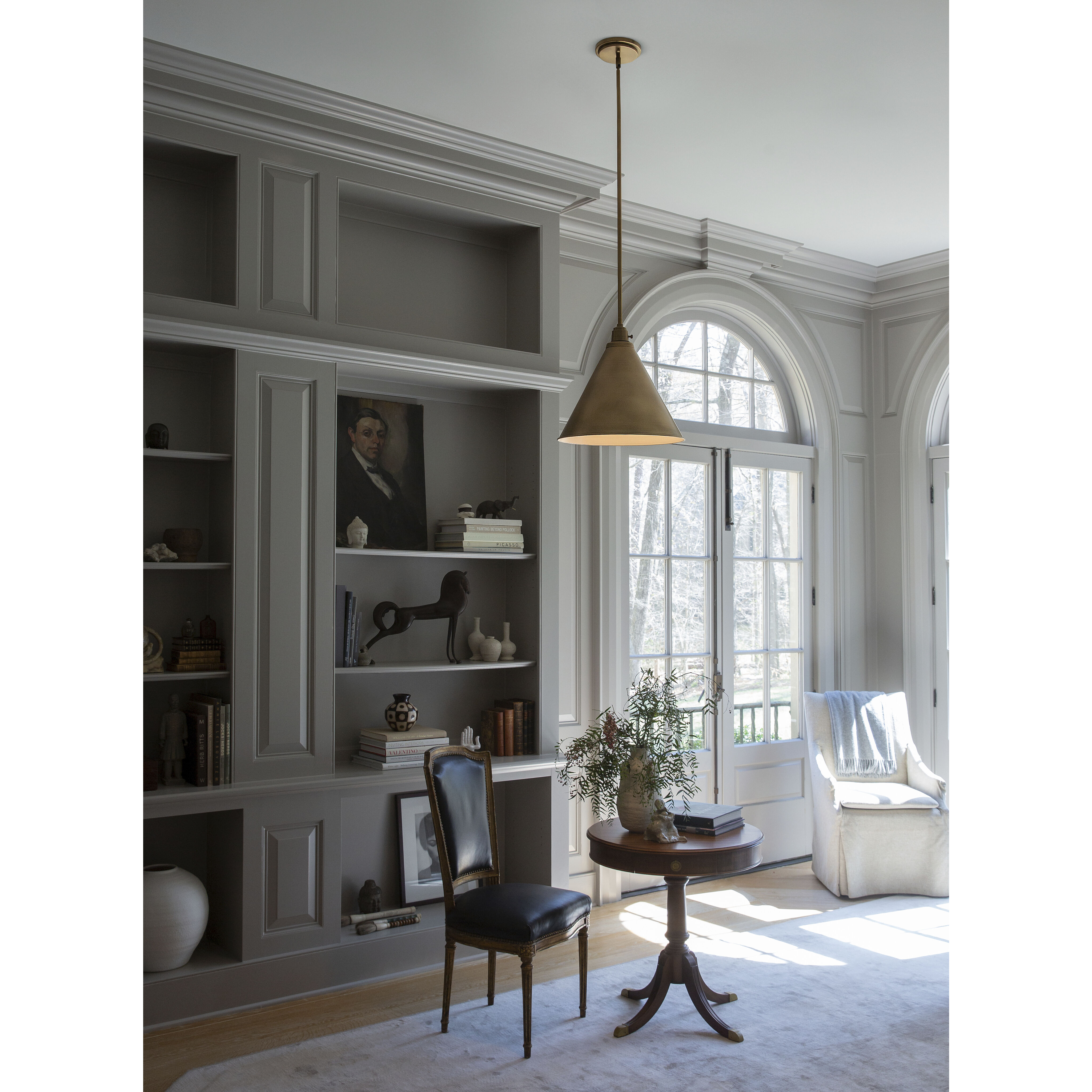 Arti 1 Light 15 inch Heritage Brass Pendant Ceiling Light