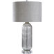 Sawyer 37 inch 150.00 watt Mercury/Clear/Heathered Grey/Silver Sheen Table Lamp Portable Light 