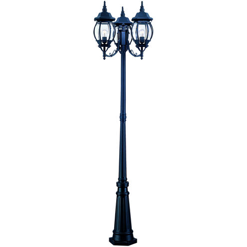 Chateau 3 Light 85 inch Matte Black Exterior Post Mount