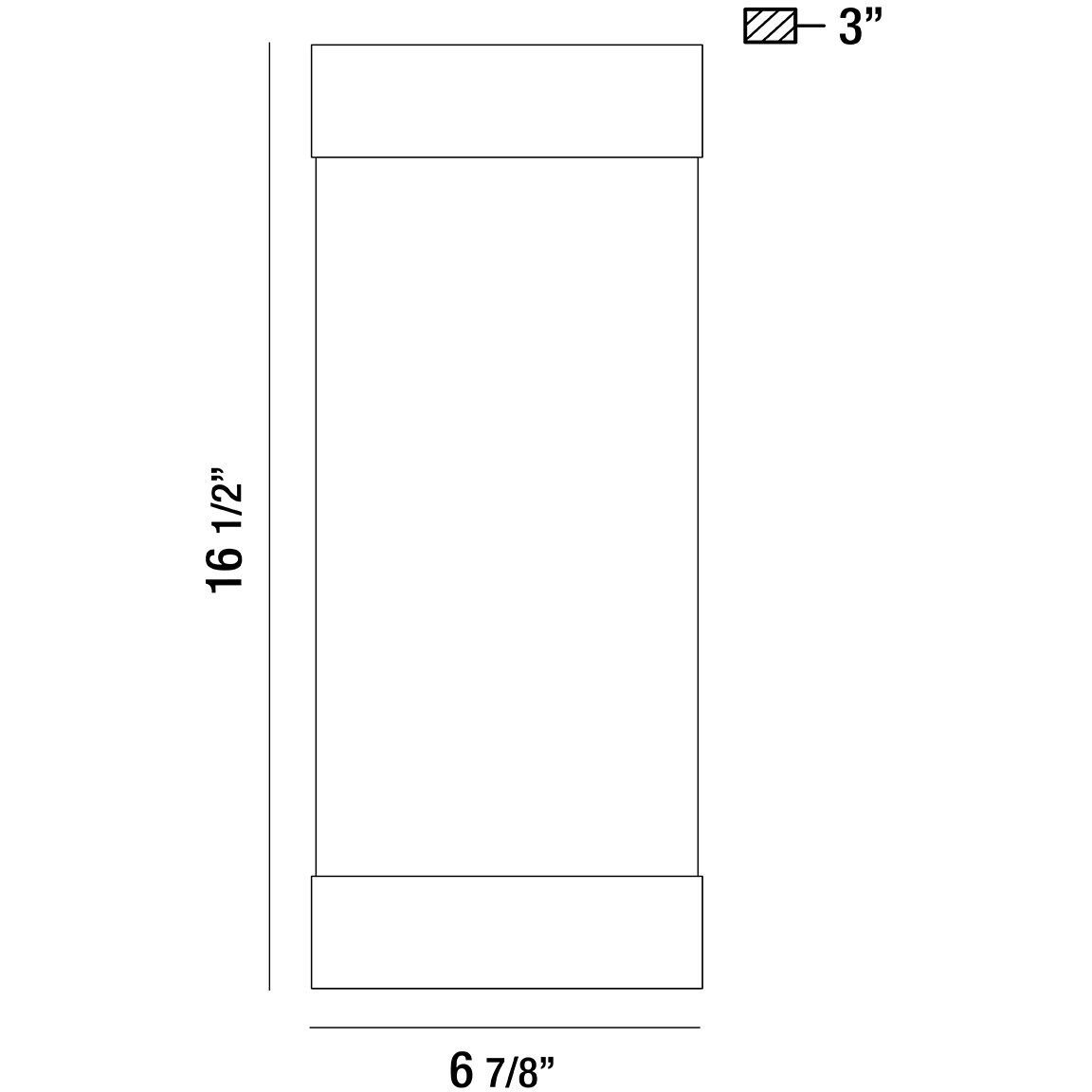 Tiffany LED 16.5 inch Black Outdoor Wall Sconce, Large