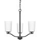 Adley 3 Light 18.12 inch Matte Black Semi-Flush Convertible Light Ceiling Light
