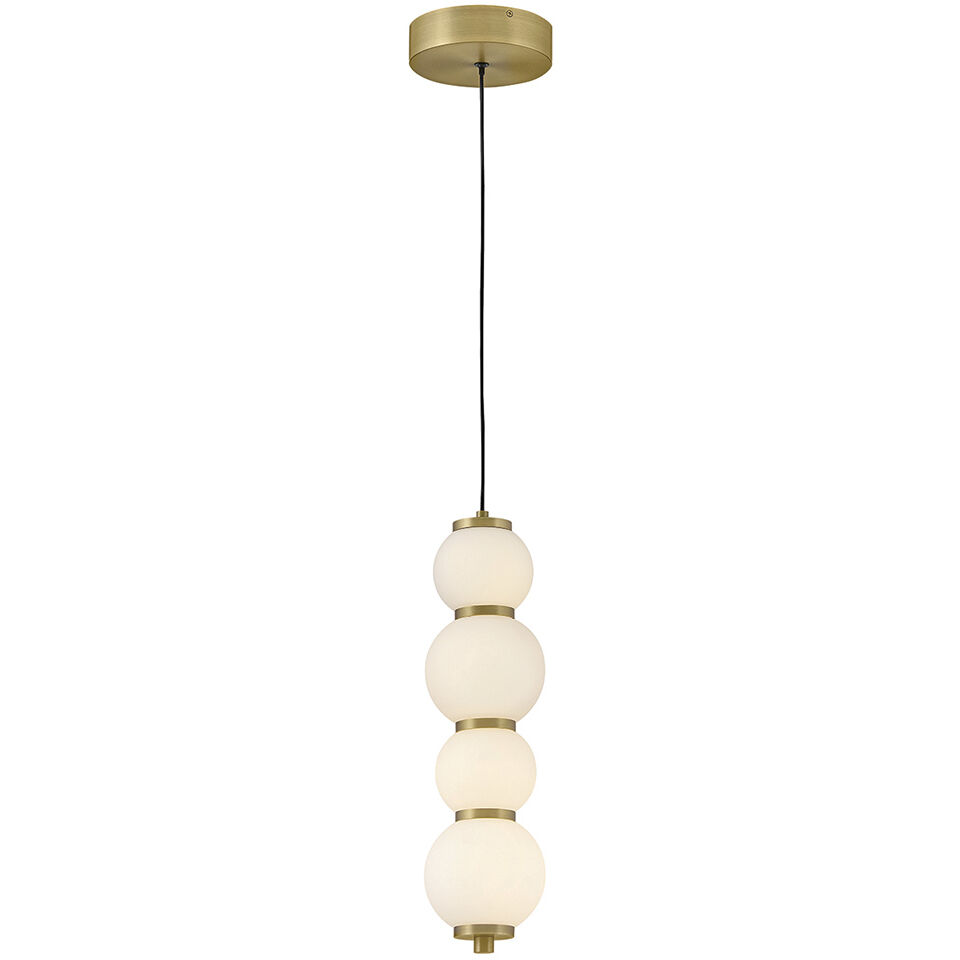 Lisa McDennon Trigo LED 6 inch Lacquered Brass Pendant Ceiling Light