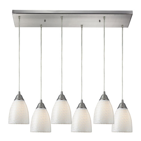 Key West 6 Light 30 inch Satin Nickel Multi Pendant Ceiling Light, Configurable