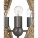 Shizen 3 Light 47 inch Hiroshi Gray Chandelier Ceiling Light, Hiroshi Koshitaka Collection