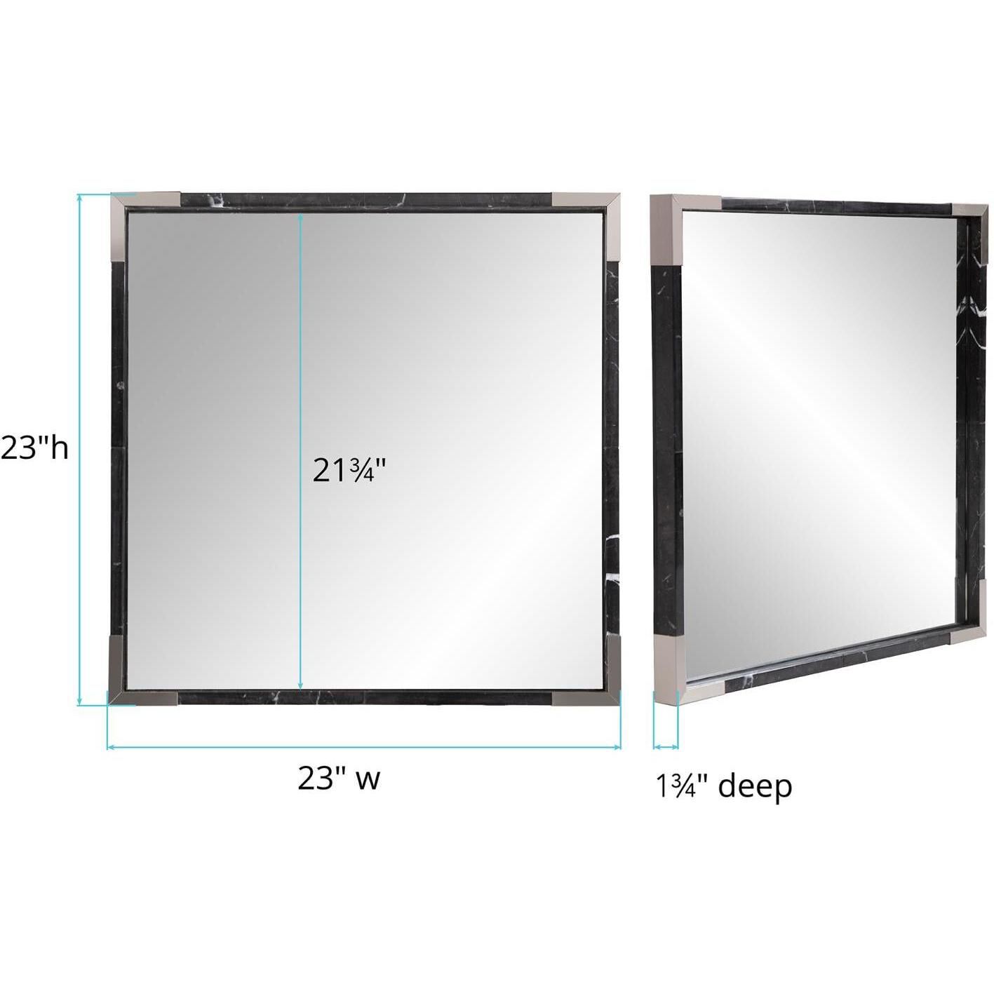 Marcel 23 X 23 inch Black/Silver Mirror