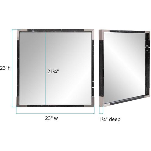 Marcel 23 X 23 inch Black/Silver Mirror