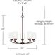 Dixon 5 Light 23 inch Bronze Chandelier Ceiling Light