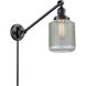 Stanton 30 inch 3.50 watt Matte Black Swing Arm Wall Light, Franklin Restoration