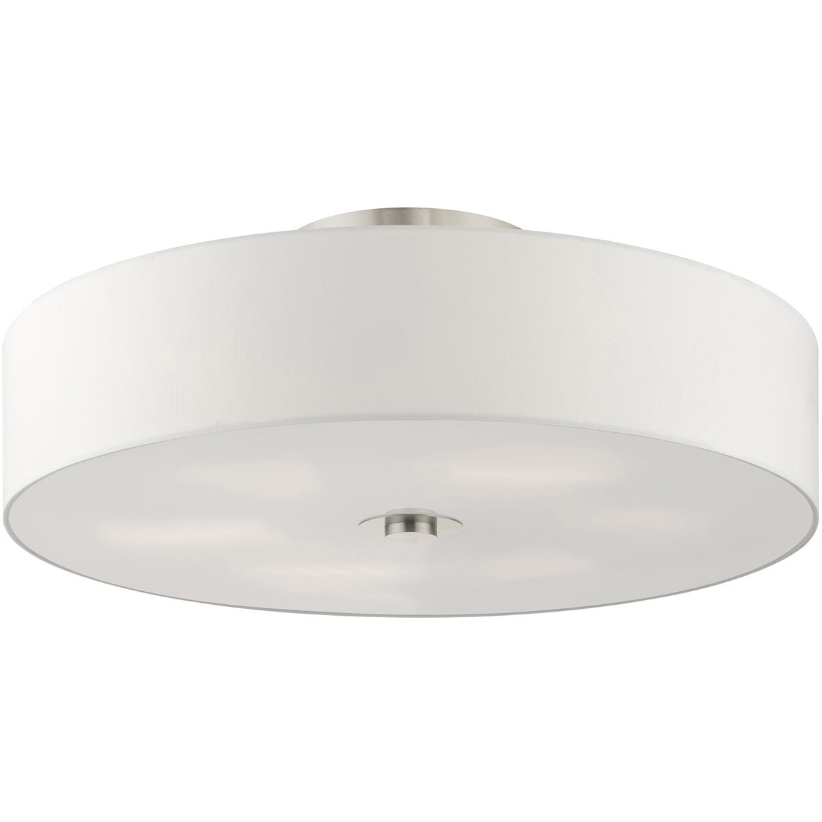Meridian 6 Light 30 inch Brushed Nickel Semi Flush Ceiling Light