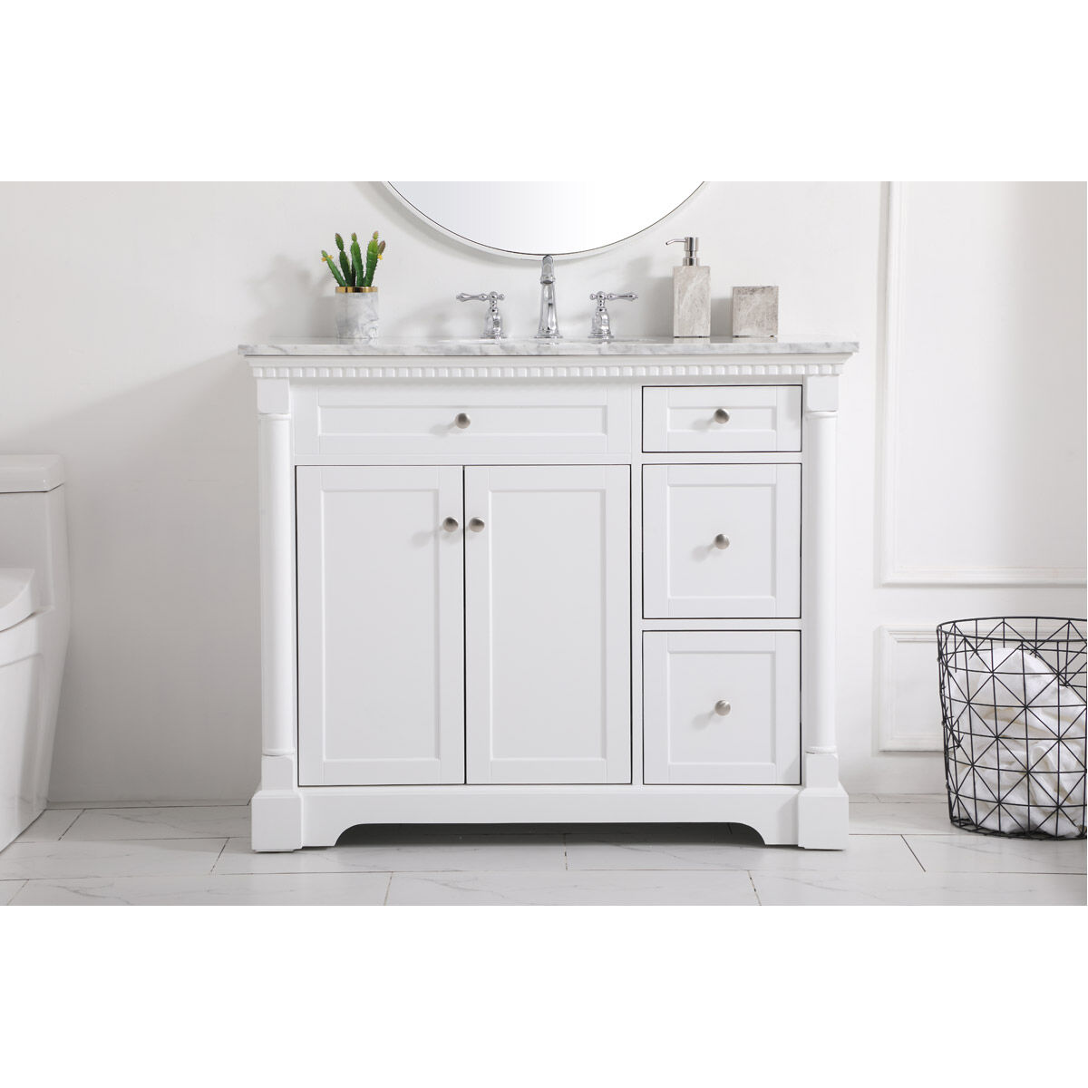 Clarence 42 X 22 X 35 inch White Vanity Sink Set