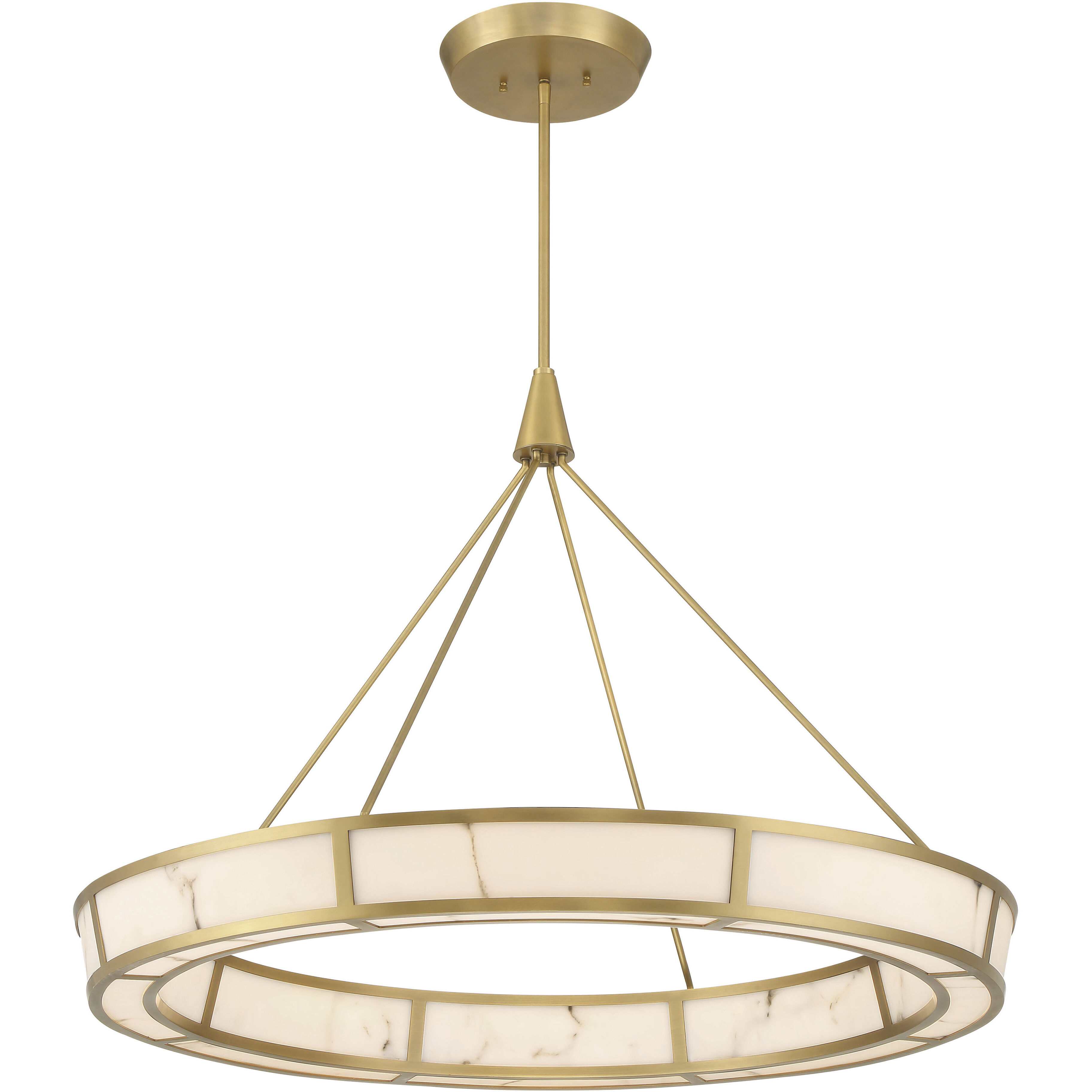 Velaris LED 36.25 inch Legacy Brass Pendant Ceiling Light