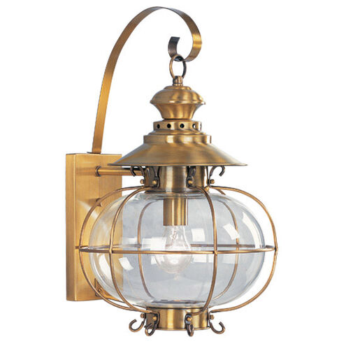 Harbor 1 Light 20 inch Flemish Brass Outdoor Wall Lantern