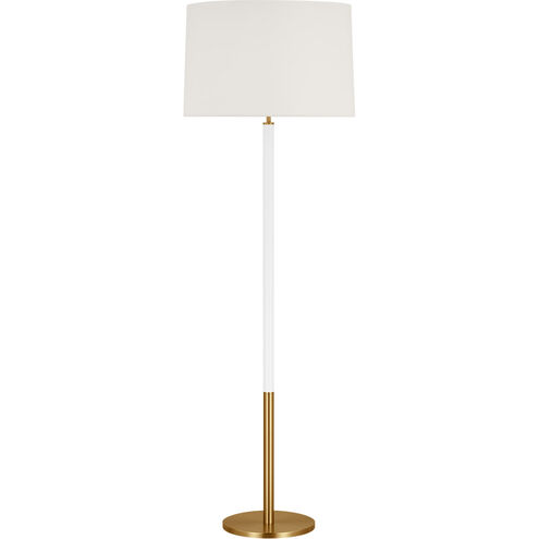 kate spade new york Monroe 61.88 inch 9 watt Burnished Brass Floor Lamp Portable Light in Burnished Brass / Gloss White