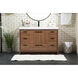 Wyatt 48 X 22 X 34 inch Walnut Brown Vanity Sink Set