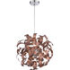 Ribbons 5 Light 17 inch Satin Copper Pendant Ceiling Light