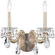 Signature San Marco 2 Light 5.88 inch Antique Silver Wall Sconce Wall Light, Schonbek Signature