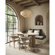 Maura 6 Light 30 inch Satin Black/Natural Chandelier Ceiling Light
