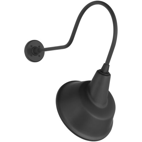 Thomas O'Brien Academy Barn Light LED 25.25 inch Matte Black Angled Flynn Barn Light in 12.5" Matte Black Tilted Bowers Shade