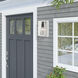 Forsyth 1 Light 11 inch Brushed Nickel with Black Finish Accents Outdoor Wall Lantern in Brushed Nickel & Black, Medium