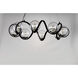 Curlicue 8 Light 35 inch Black and Polished Nickel Multi-Light Pendant Ceiling Light
