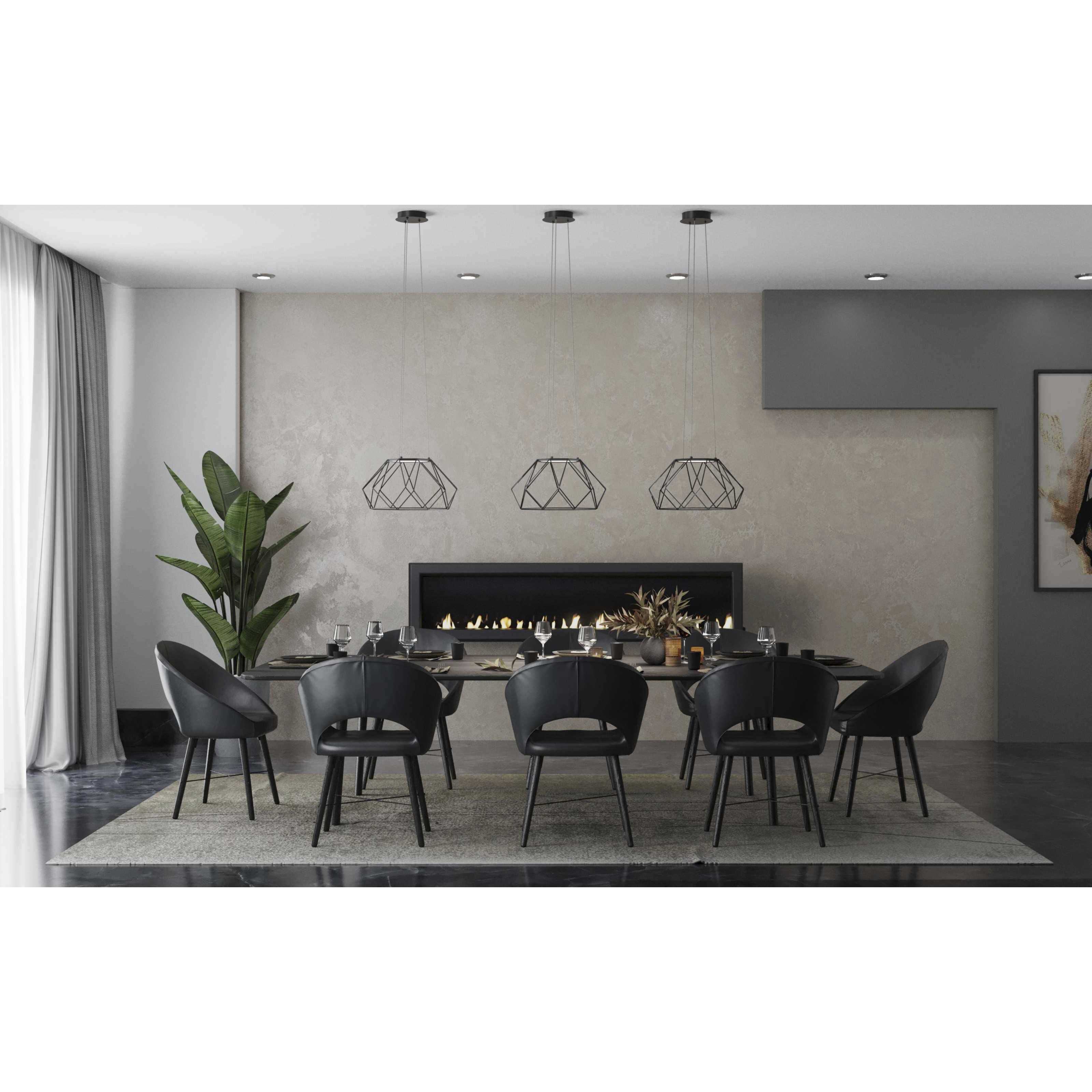 Geodesic LED LED 18 inch Matte Black Pendant Ceiling Light, Progress LED