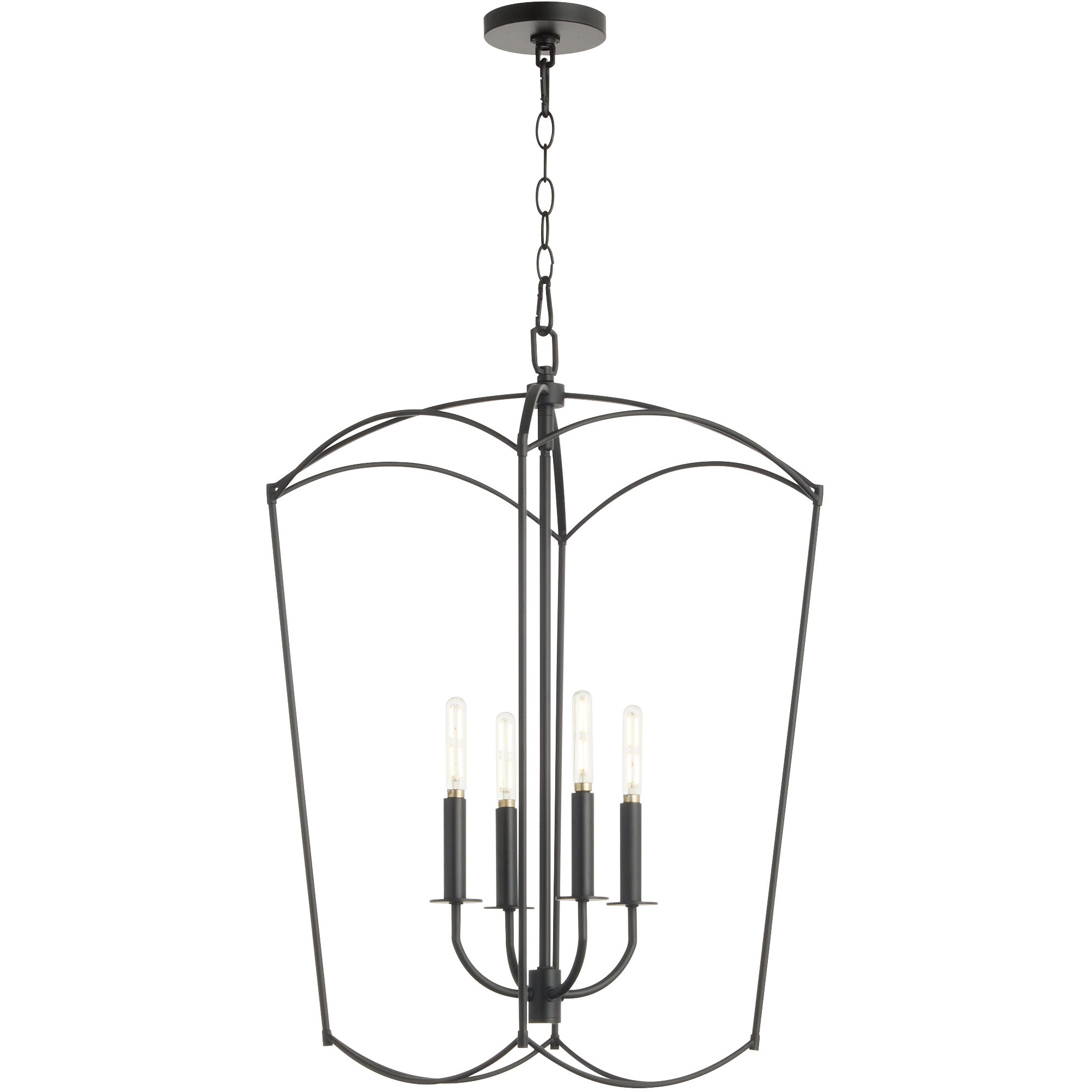 Mantle 4 Light 15 inch Matte Black Entry Ceiling Light